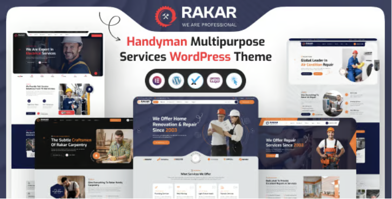 Rakar - Multipurpose Services WordPress Theme
