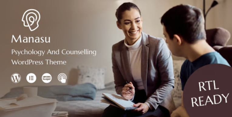 Manasu - Psychology and Counseling WordPress Theme
