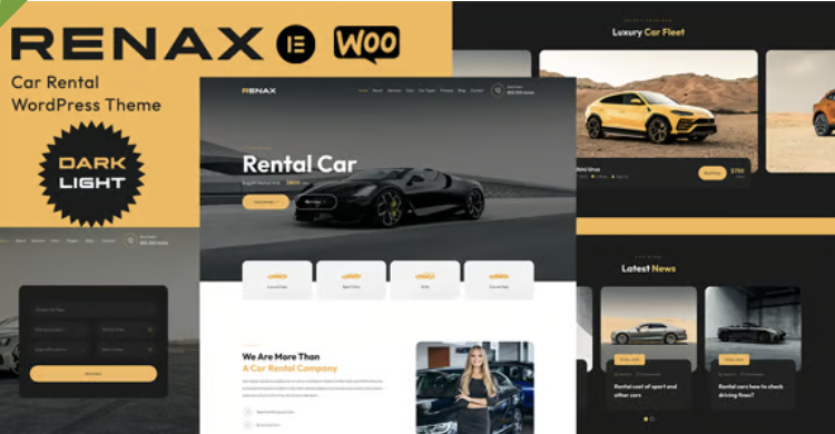 Renax - Car Rental Elementor WordPress Theme