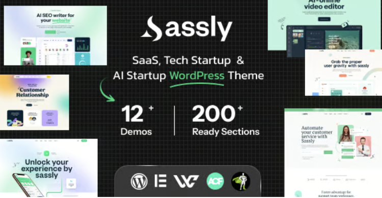 Sassly | SaaS, AI & Tech Startup Theme