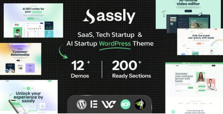 Sassly | SaaS, AI & Tech Startup Theme