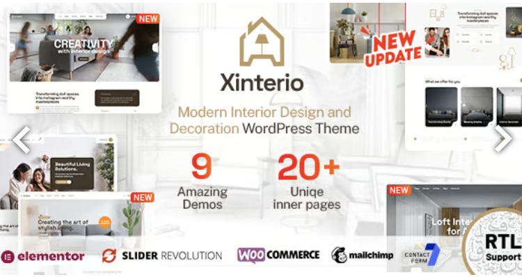 Xinterio - Interior Design WordPress Theme + RTL