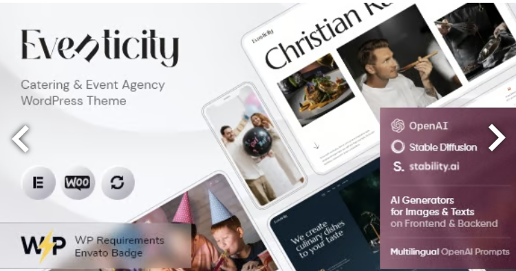 Eventicity - Catering & Meeting Conference WordPress Theme