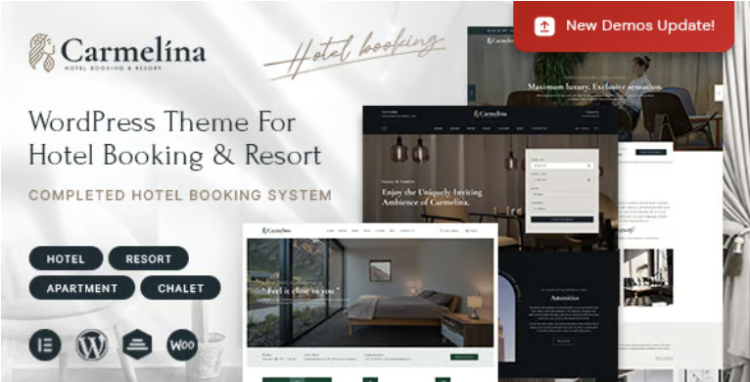 Carmelina - Hotel Booking WordPress Theme