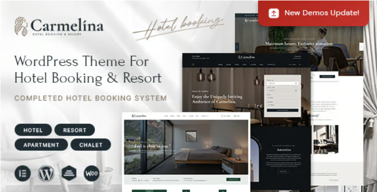 Carmelina - Hotel Booking WordPress Theme
