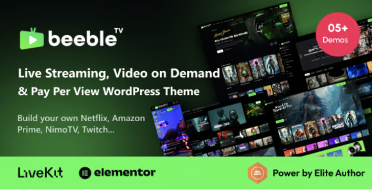 Beeble - Live Streaming & Pay Per View WordPress Theme