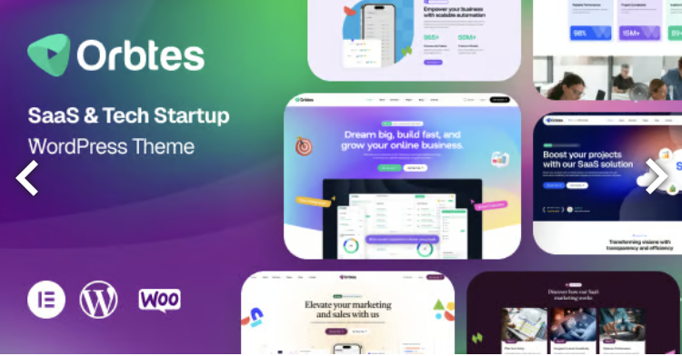 Orbtes - SaaS & Tech Startup WordPress Theme