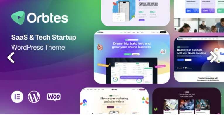 Orbtes - SaaS & Tech Startup WordPress Theme 