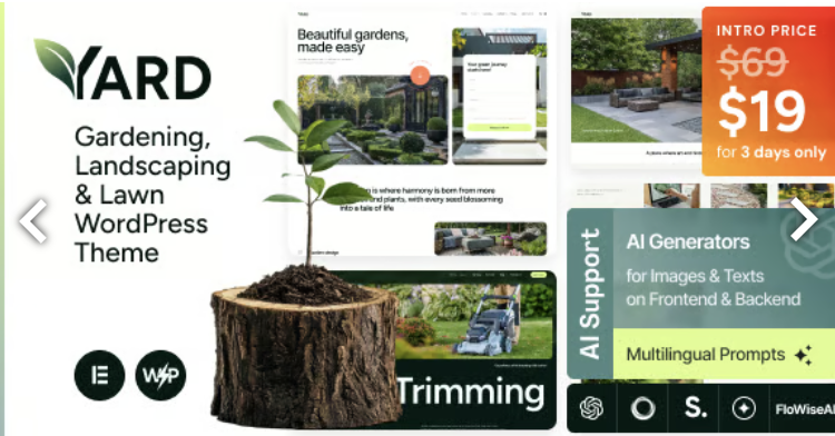Yard - Gardening, Landscaping & Lawn WordPress Theme