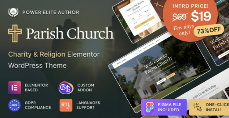 Parish Church - Religion & Charity WordPress Theme