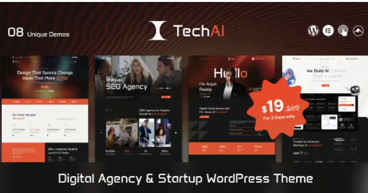 Tech Ai - Startup & IT Agency WordPress Theme