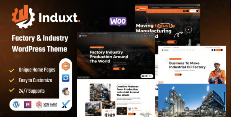 Induxt - Factory & Industry WordPress Theme