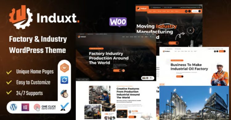 Induxt - Factory & Industry WordPress Theme
