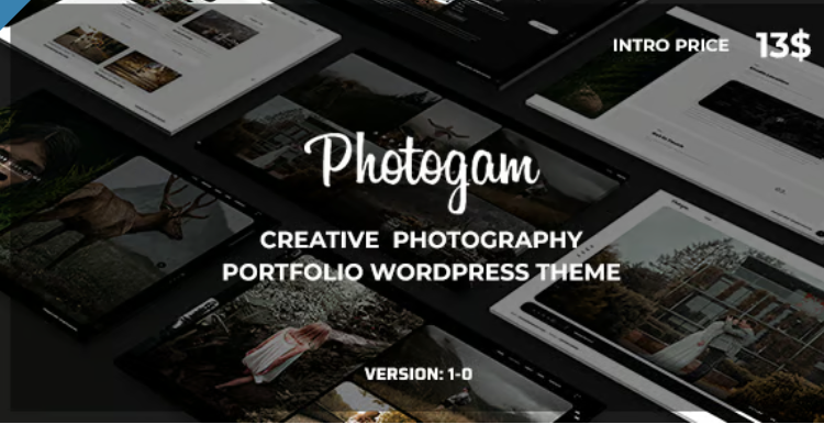 Photogam - Creative Photography Portfolio WordPress Theme