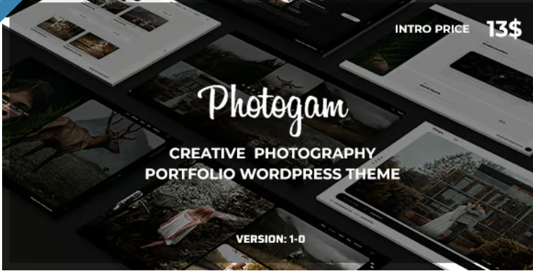 Photogam - Creative Photography Portfolio WordPress Theme