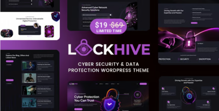 Lockhive – Cyber Security WordPress Theme