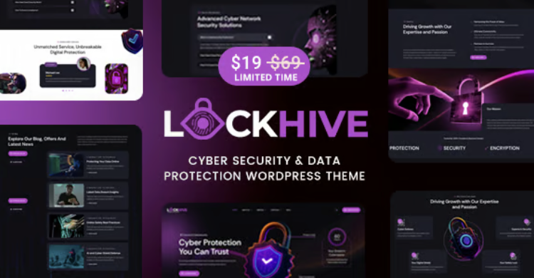 Lockhive – Cyber Security WordPress Theme