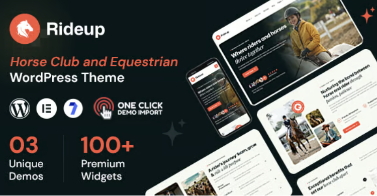 Rideup - Horse Club and Equestrian WordPress Theme