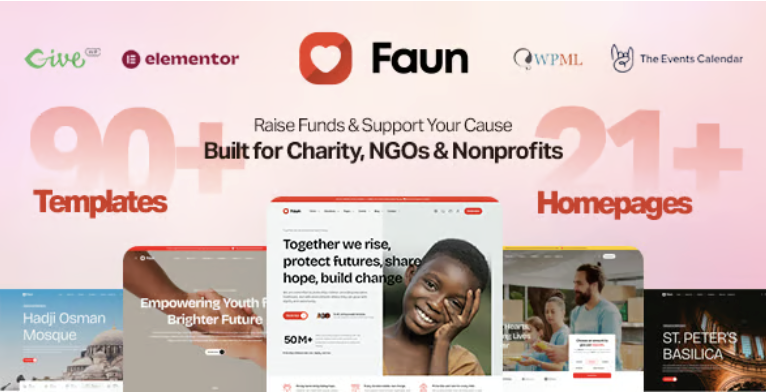 Faun – Nonprofit, Charity & Donation WordPress Theme