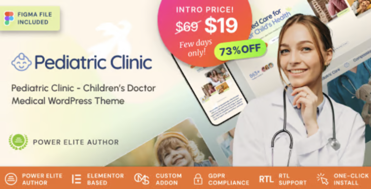 Pediatric Clinic - Children’s & Family Doctor Medical WordPress Theme