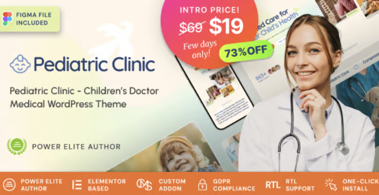 Pediatric Clinic - Children’s & Family Doctor Medical WordPress Theme