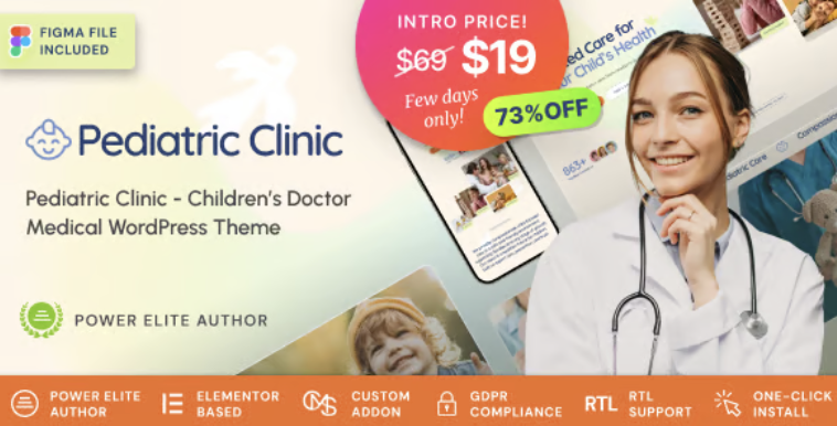 Pediatric Clinic - Children’s & Family Doctor Medical WordPress Theme