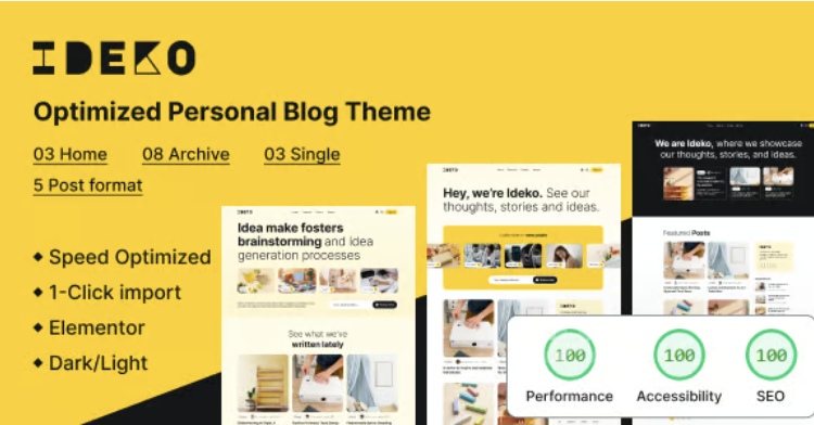 Ideko - Modern & Lightweight WordPress Theme