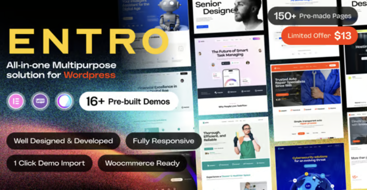 Entro – All in One Multipurpose Elementor WordPress Theme