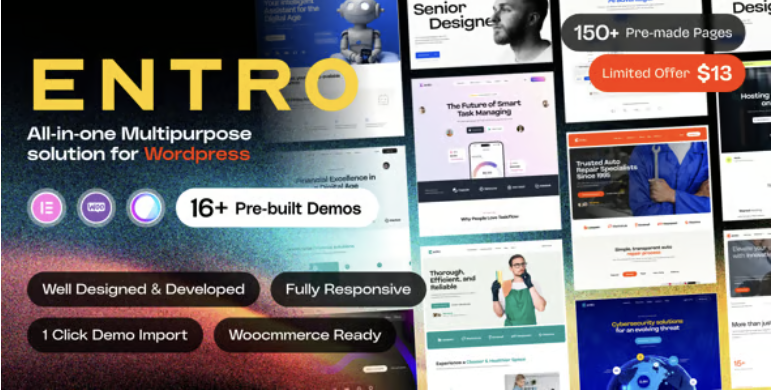 Entro – All in One Multipurpose Elementor WordPress Theme