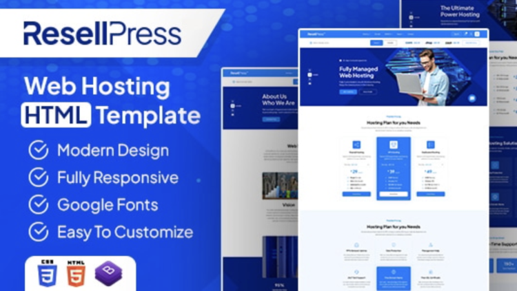 ResellPress | Web Hosting HTML & WHMCS Template