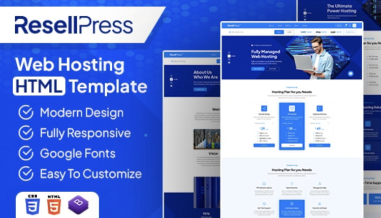 ResellPress | Web Hosting HTML & WHMCS Template
