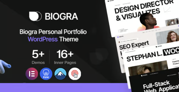 Biogra - Personal Portfolio WordPress Theme
