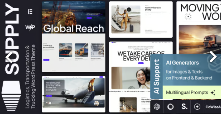 Supply - Logistics, Transportation & Trucking WordPress Theme