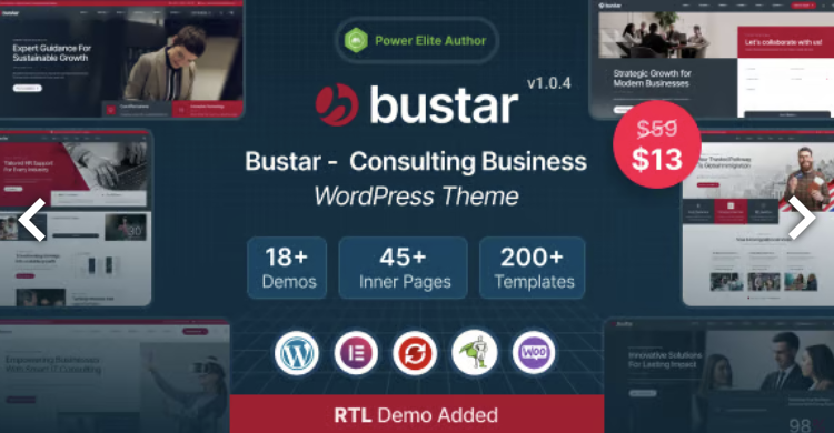 Bustar – Business Consulting WordPress Theme