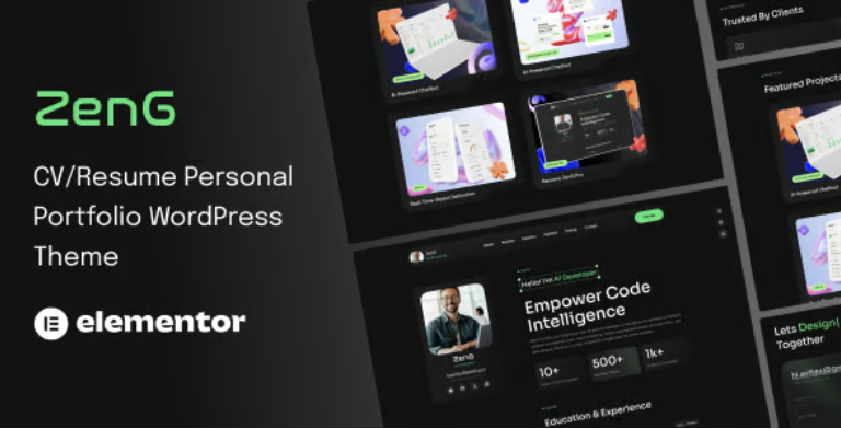 ZenG - Personal Portfolio WordPress Theme 2 ZenG - Personal Portfolio WordPress Theme