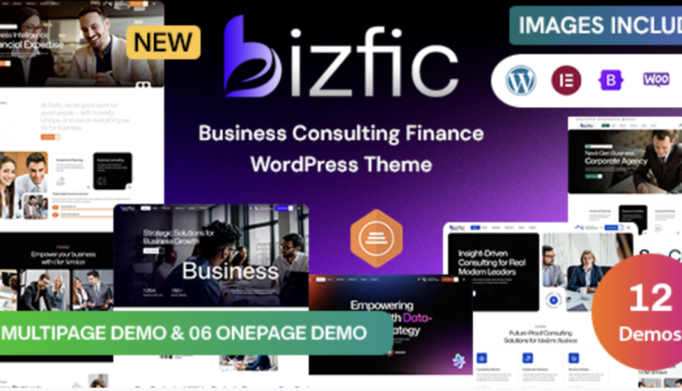 Bizfic – Business Consulting & Financial Advisors Modern WordPress Theme