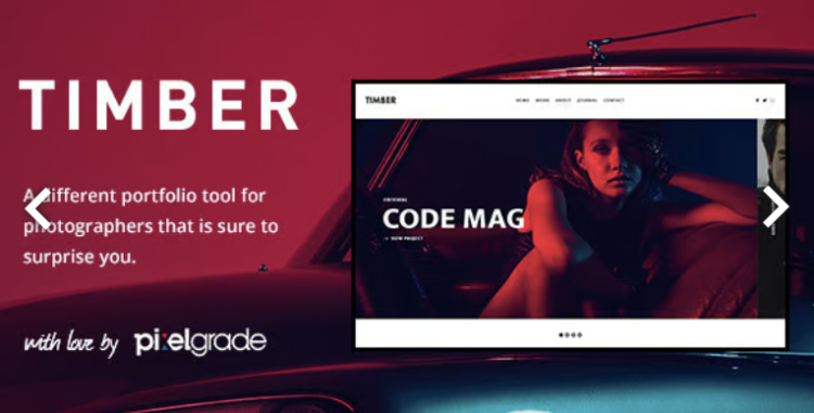 TIMBER – An Unusual Photography WordPress Theme