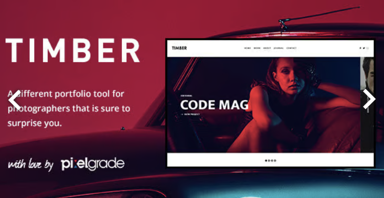 TIMBER – An Unusual Photography WordPress Theme