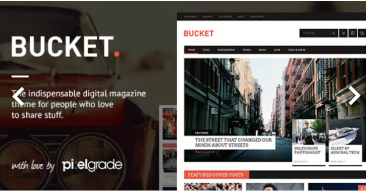 BUCKET - A Digital Magazine Style WordPress Theme