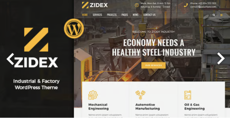 Zidex - Industrial & Factory WordPress Theme