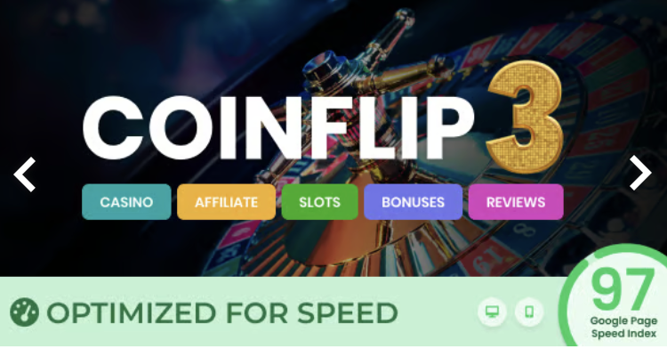 Coinflip - Casino Affiliate & Gambling WordPress Theme
