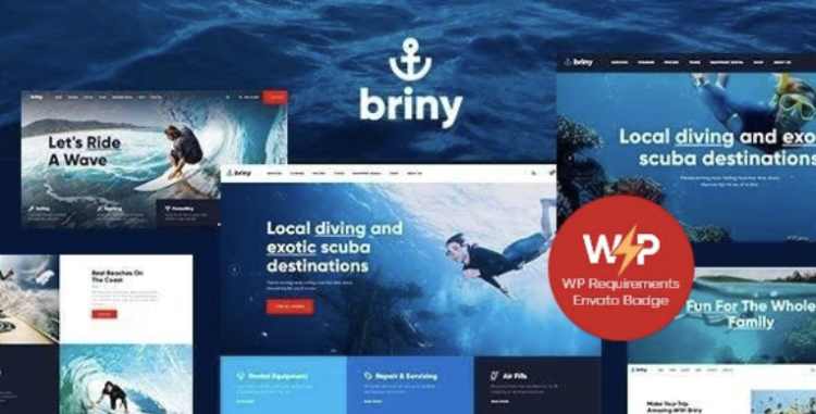 Briny | Scuba Diving & Water Sports WordPress Theme + RTL