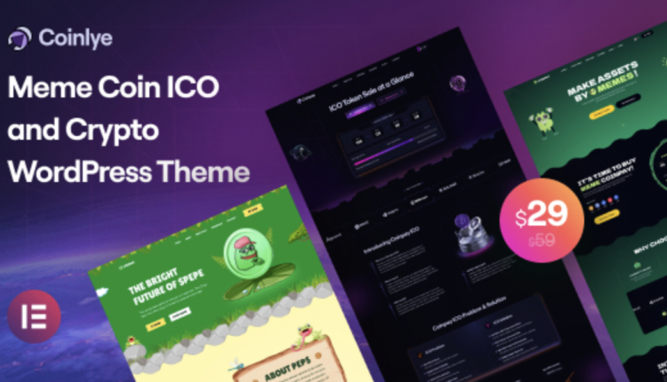 Coinlye - Meme coin ICO & Crypto WordPress Theme