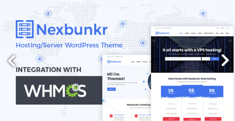 Nexbunker - Hosting/Server WordPress Theme + WHMCS