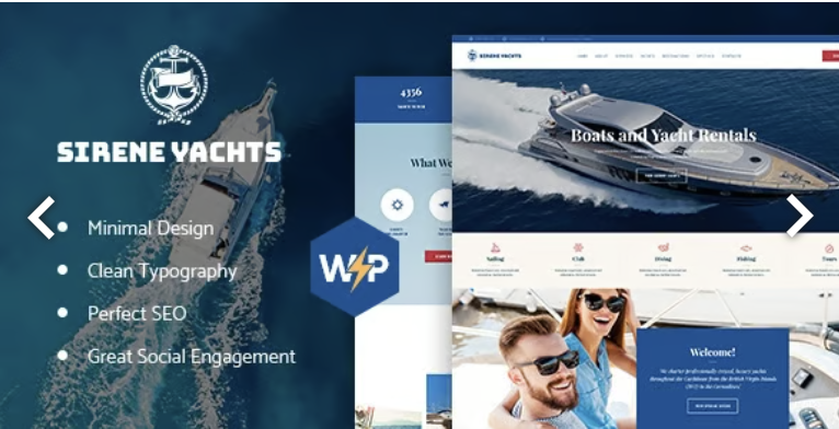 Sirene | Yacht Charter Services & Boat Rental WordPress Theme