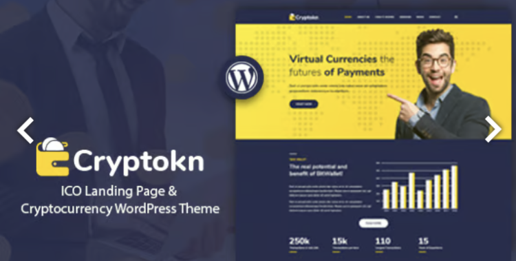 Cryptokn - ICO Landing Page & Cryptocurrency WordPress Theme
