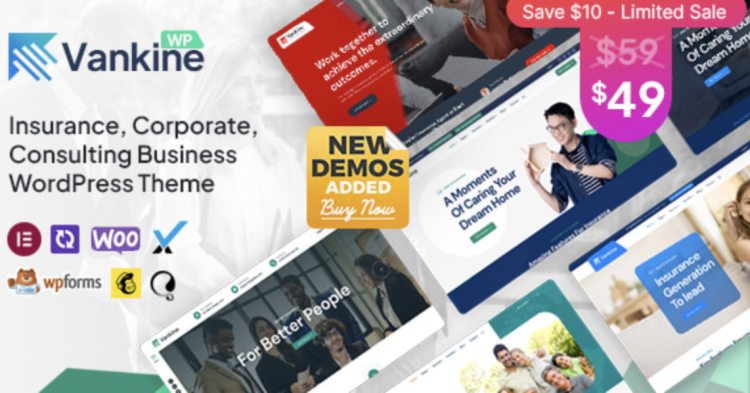 Vankine - Insurance & Consulting Business WordPress Theme