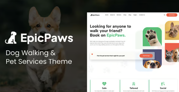 EpicPaws - Dog Walking & Pet Services Theme