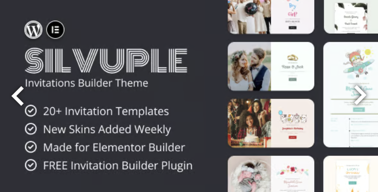 Silvuple – Online Invitation Maker Theme