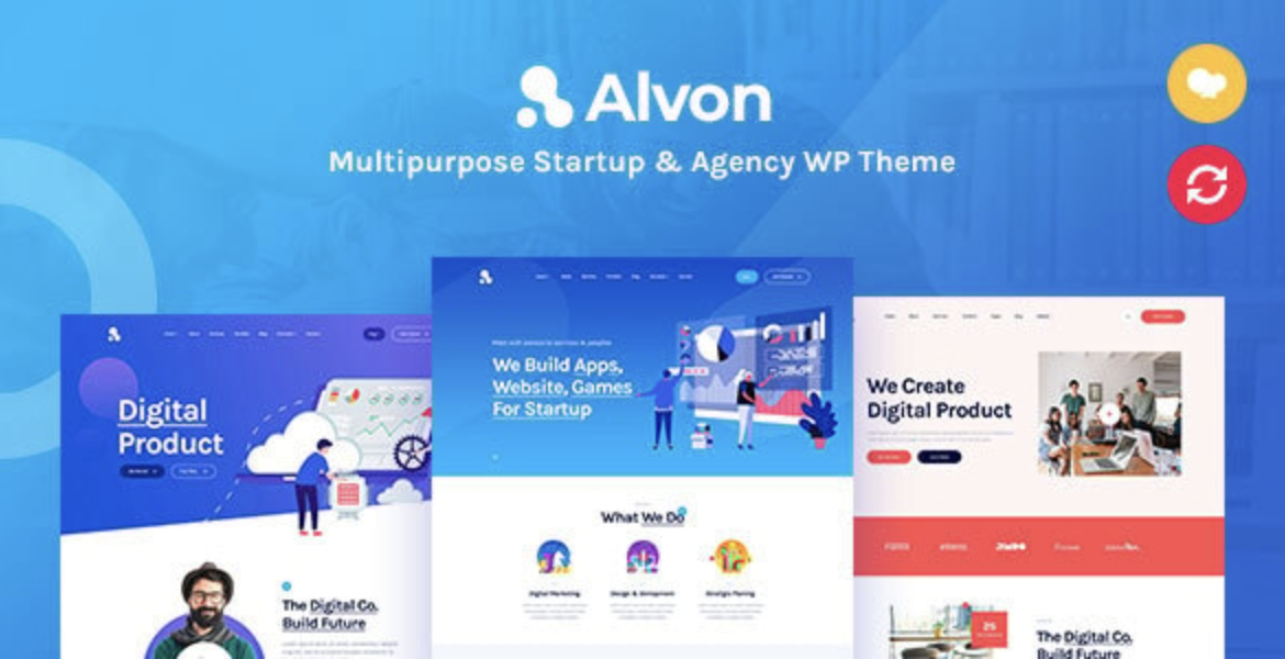 Alvon - Multipurpose Startup & Agency WordPress Theme